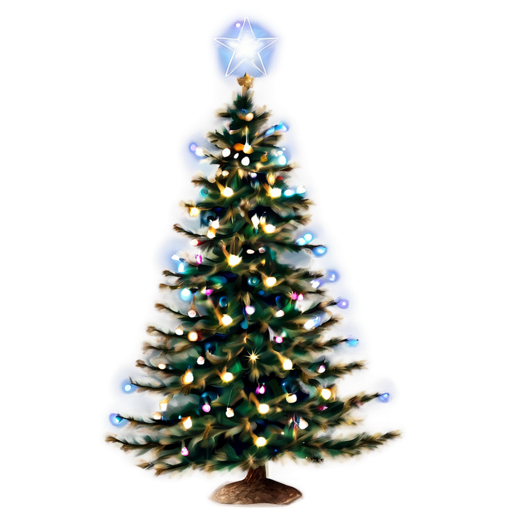 Festive Christmas Tree Wallpaper: Colorful Lights & Warm Glow