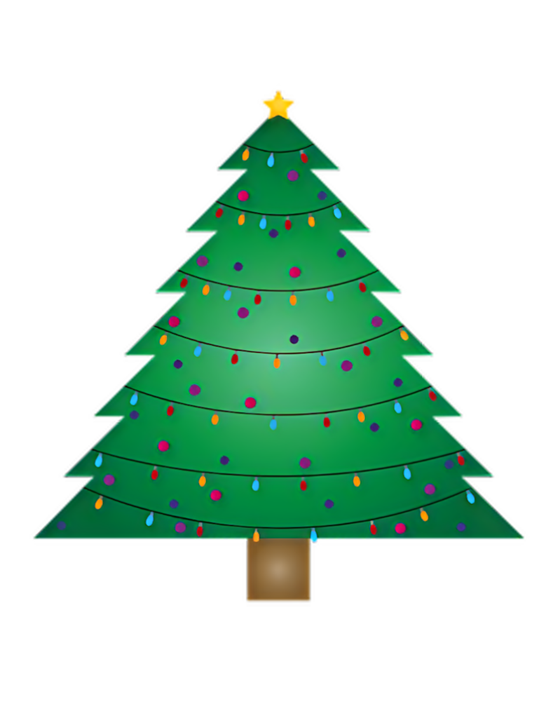Joyful Christmas Tree Wallpaper with Colorful Lights & Vibrant Design