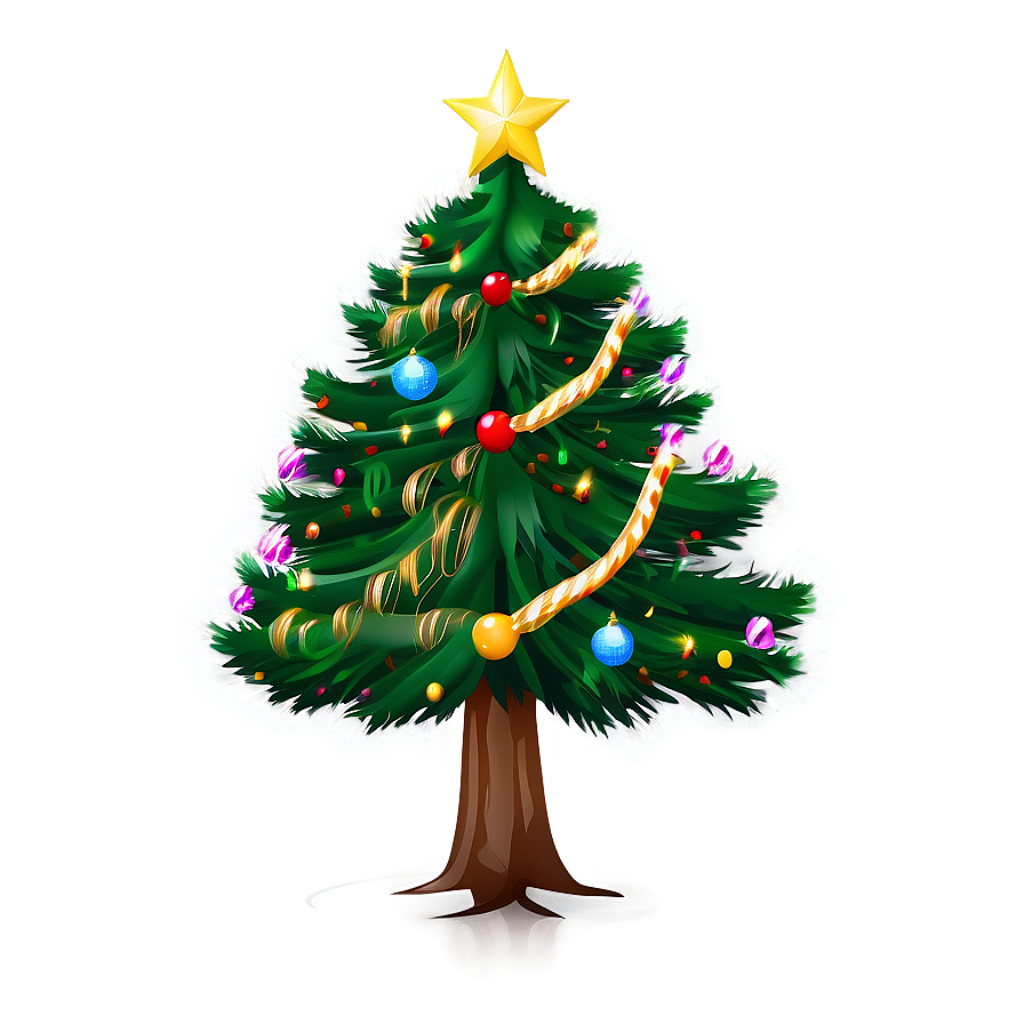 Festive Christmas Tree Wallpaper with Colorful Ornaments & Green Background