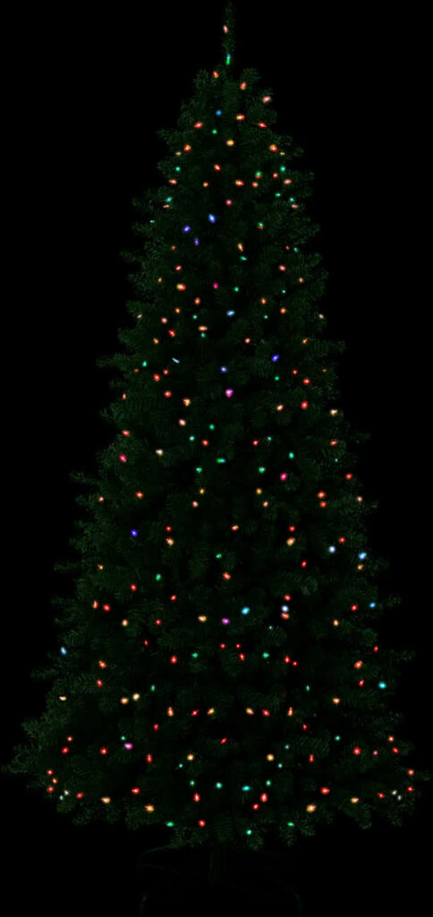 Enchanting Christmas Tree Wallpaper with Twinkling Lights
