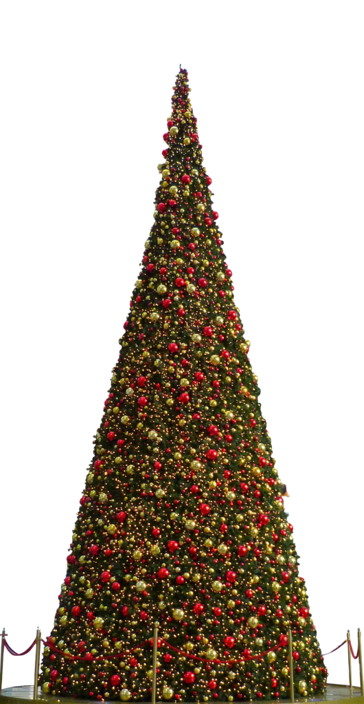Festive Christmas Tree Wallpaper: Illuminated Glow on Dark Background