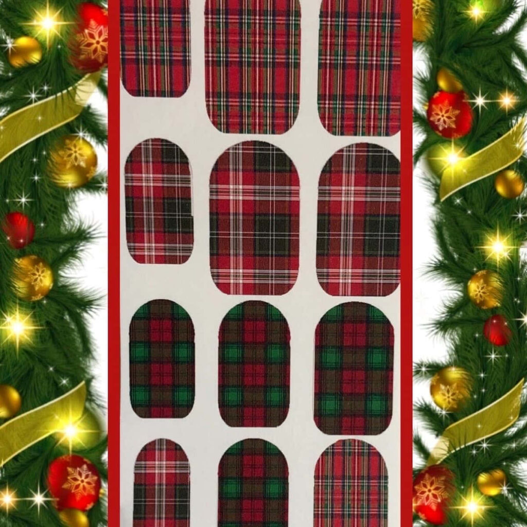 Festive Christmas Wallpaper: Vibrant Plaid Tree & Elegant Ornaments