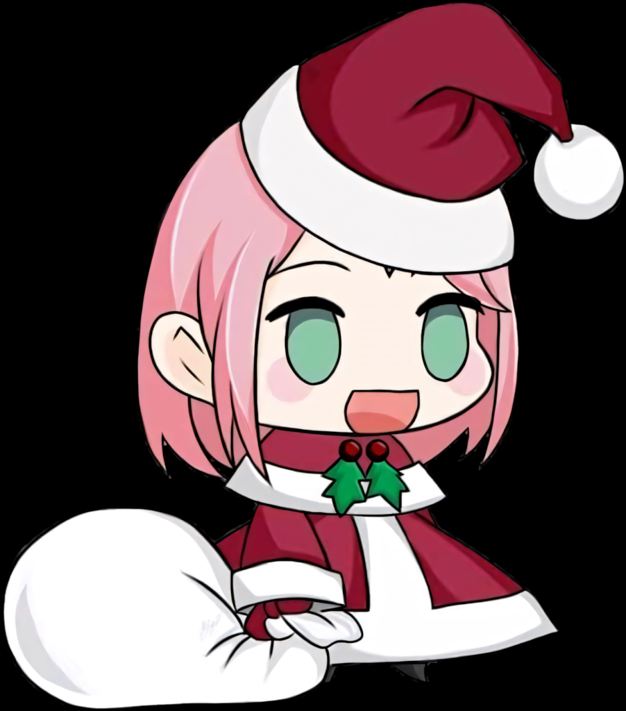 Festive Animated Character in Santa Outfit with Holiday Background Wallpaper