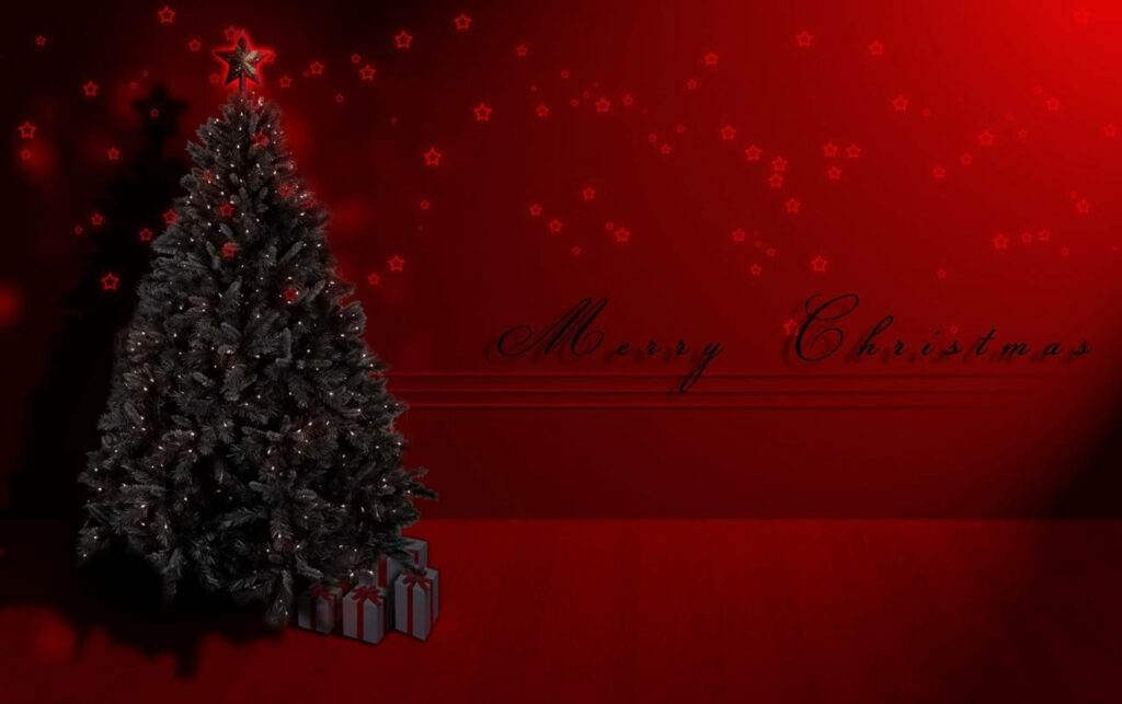 Festive Christmas Wallpaper: Decorated Tree & Warm Holiday Vibes