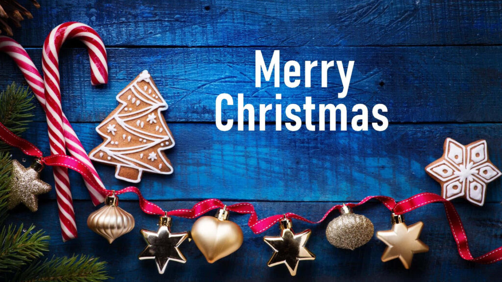 Festive Christmas Wallpaper: Candy Canes & Gingerbread Joy