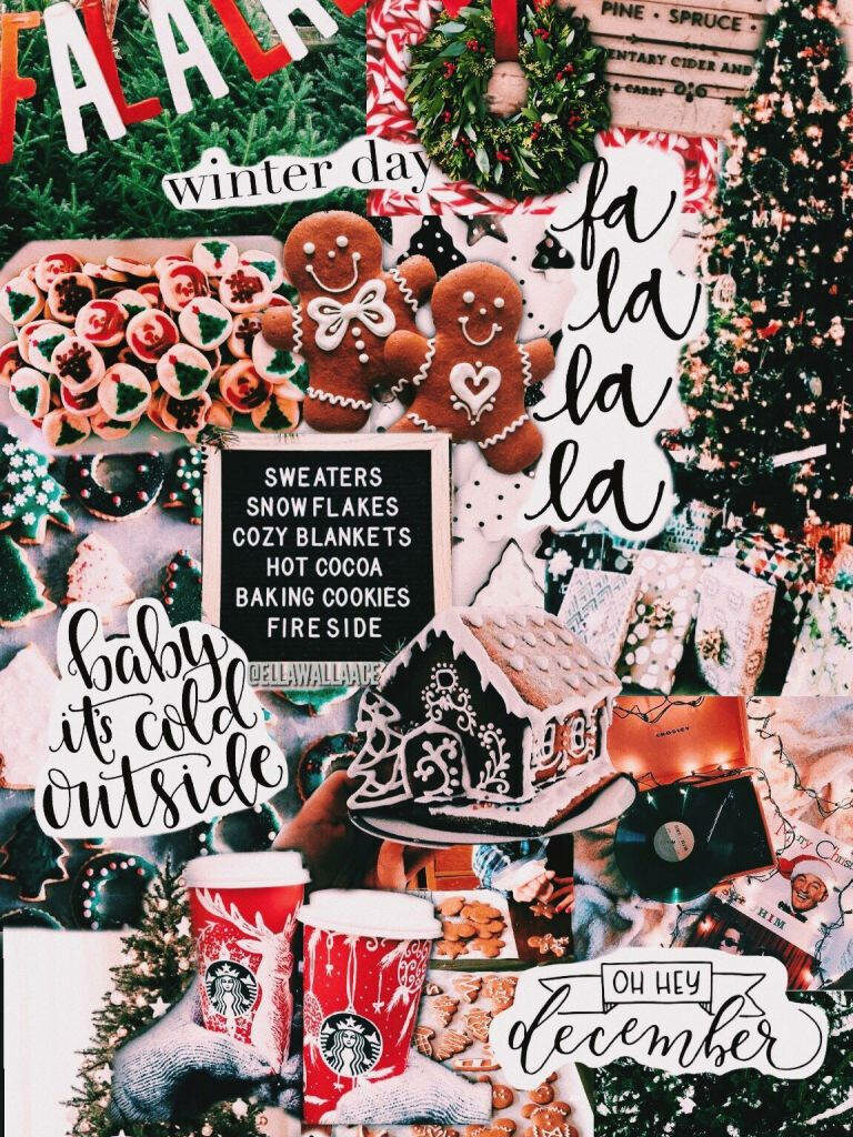 Vibrant Christmas Wallpaper: Festive Collage of Holiday Cheer