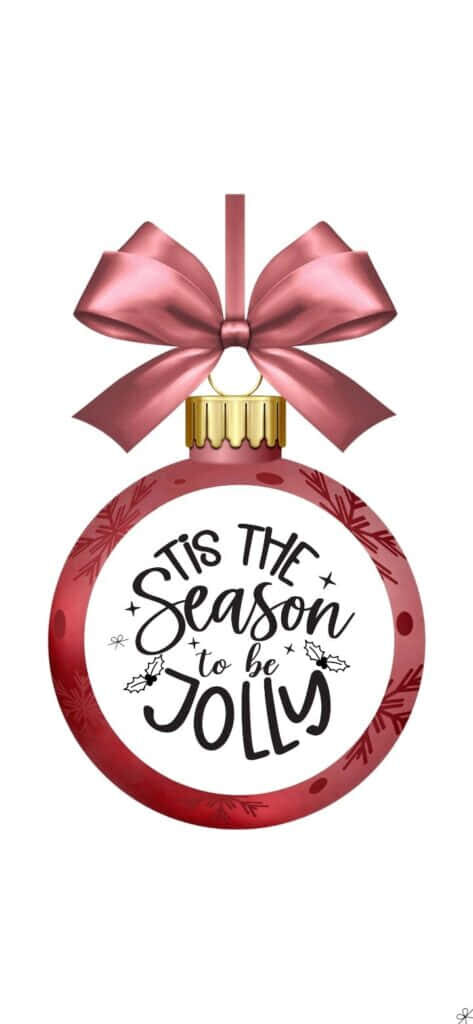 Festive Red Ornament Wallpaper: Tis the Season to be Jolly
