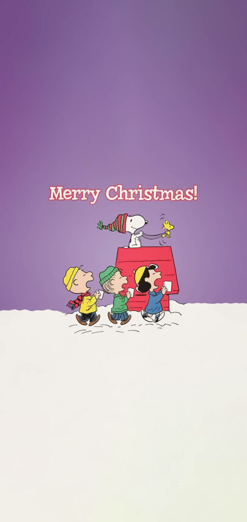 Cheerful Christmas Snoopy Wallpaper for Your iPhone
