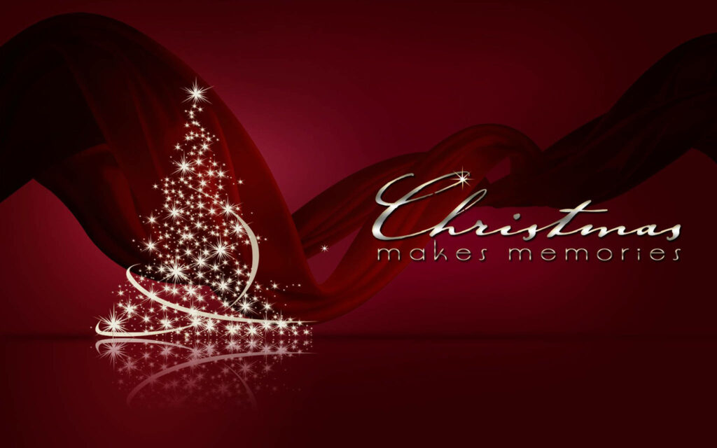 Festive Christmas Wallpaper: Twinkling Star Tree & Nostalgic Elegance