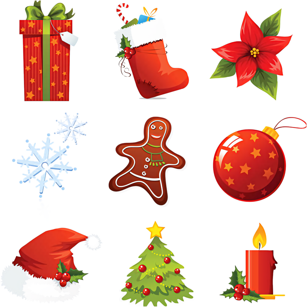 Festive Christmas Decorations: Gift, Stocking, and Holiday Cheer Wallpaper