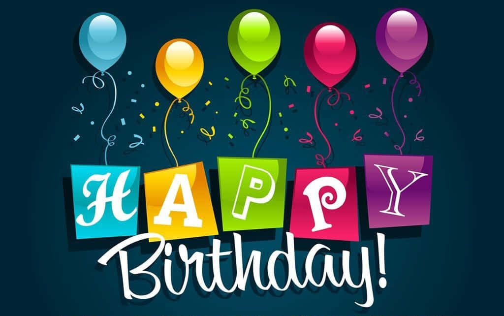 Colorful Balloon Birthday Wallpaper - Festive Cheerful Background