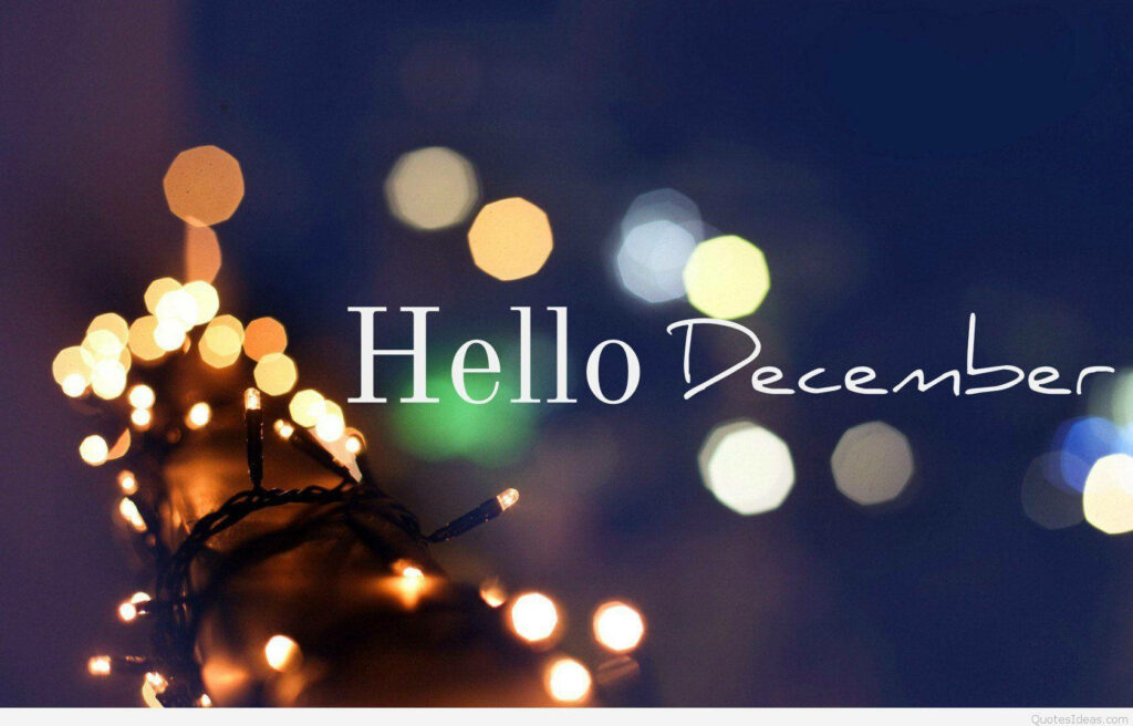 Festive December Wallpaper: Colorful Lights & Warm Holiday Glow