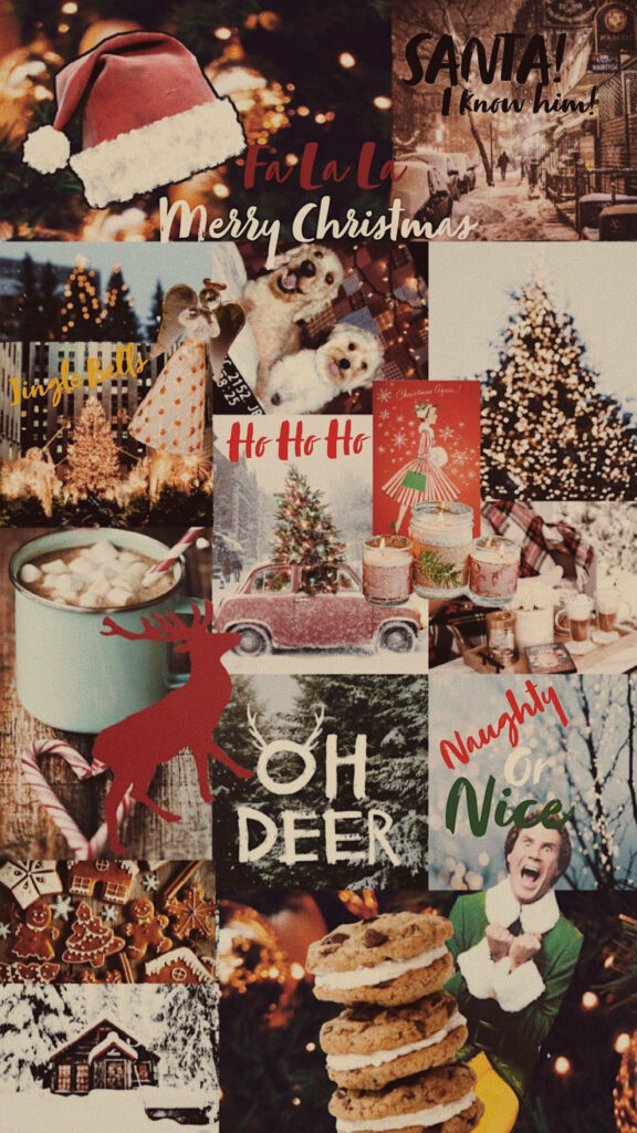 Festive Delights: A Blend of Aesthetic Christmas iPhone Wallpapers and Delightful Holiday Elements