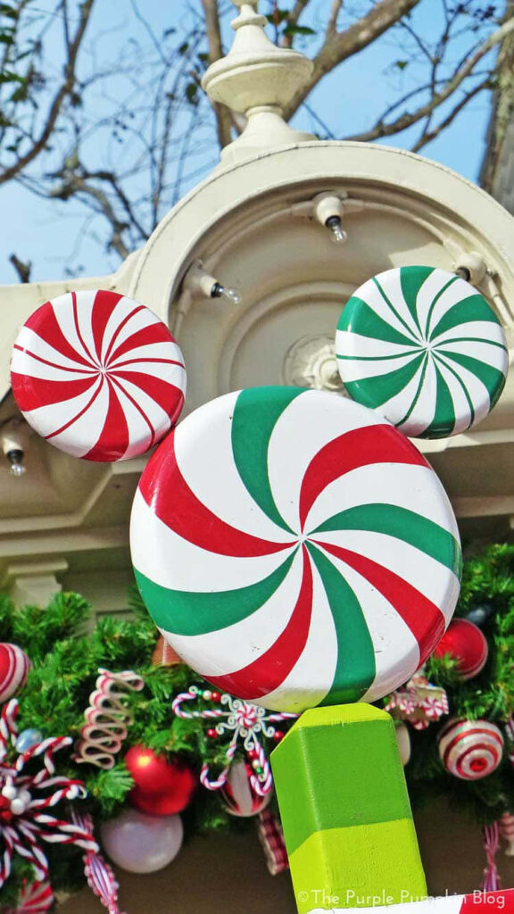 Disney-Inspired Candy Cane Wallpaper for a Festive iPad Background