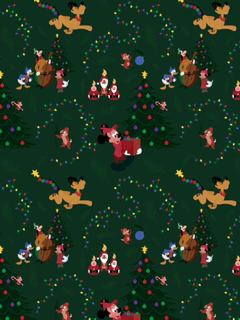 Festive Disney Christmas Wallpaper for iPad: Mickey & Friends