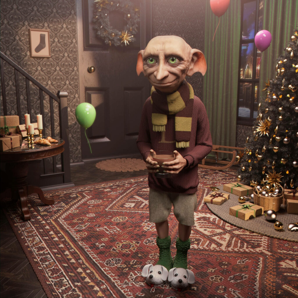 Charming Christmas Elf Fanart: Festive Wallpaper & Cozy Decor
