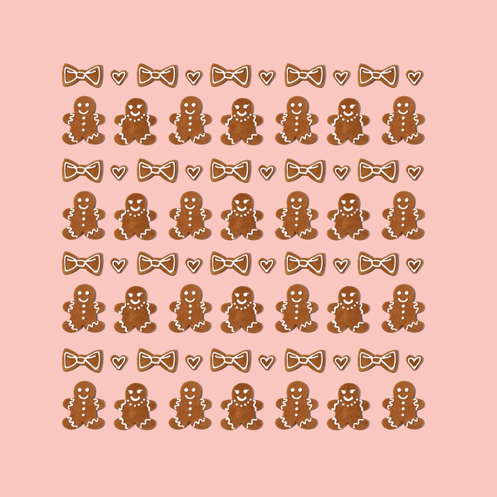 Festive Gingerbread Wallpaper for Cheerful Holiday Decor