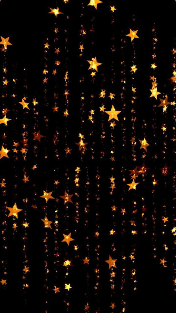 Golden Starry Night Wallpaper: Shimmering Festive Background