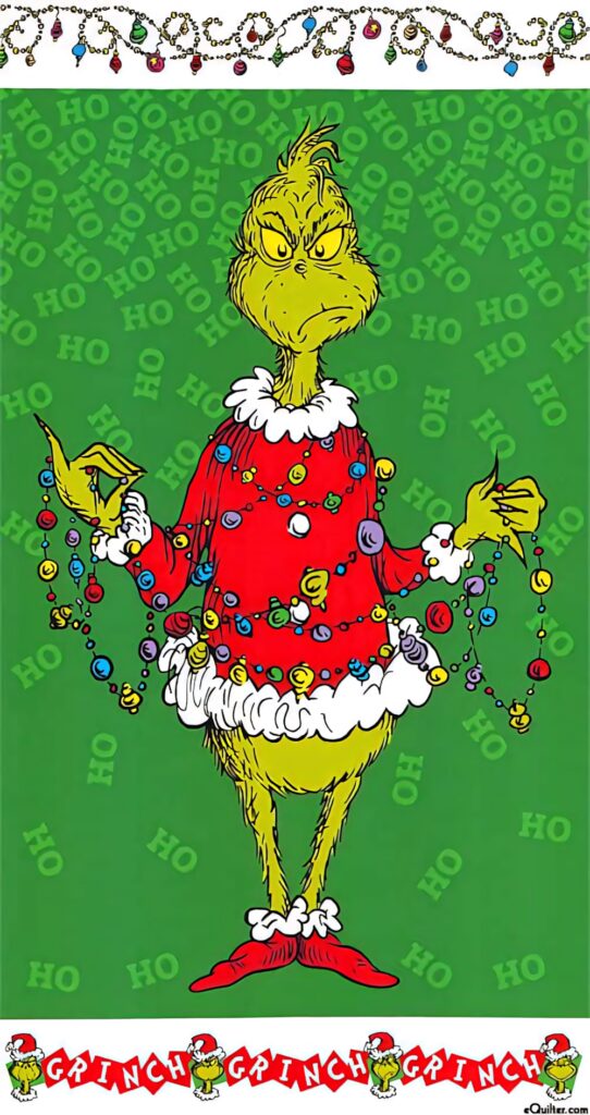 Festive Grinch Wallpaper: Santa Outfit & Cheerful 'Ho' Background
