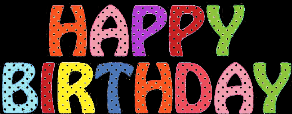 Colorful Happy Birthday Wallpaper with Festive Dot Patterns