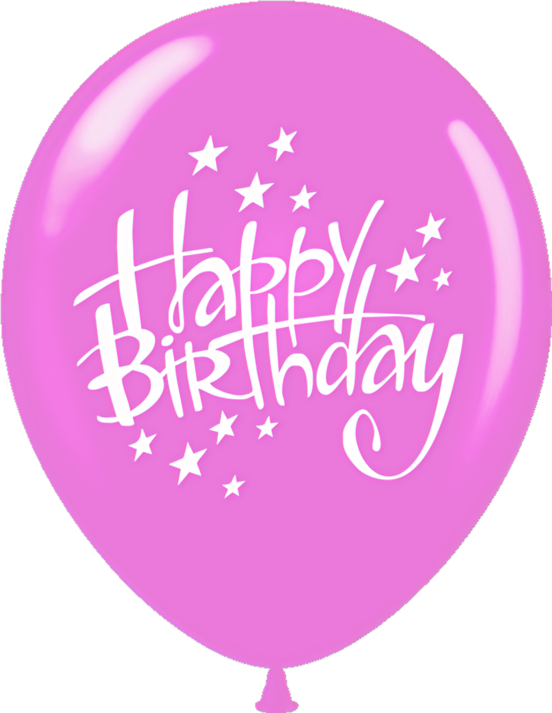 Colorful Happy Birthday Balloon Wallpaper with Playful Stars