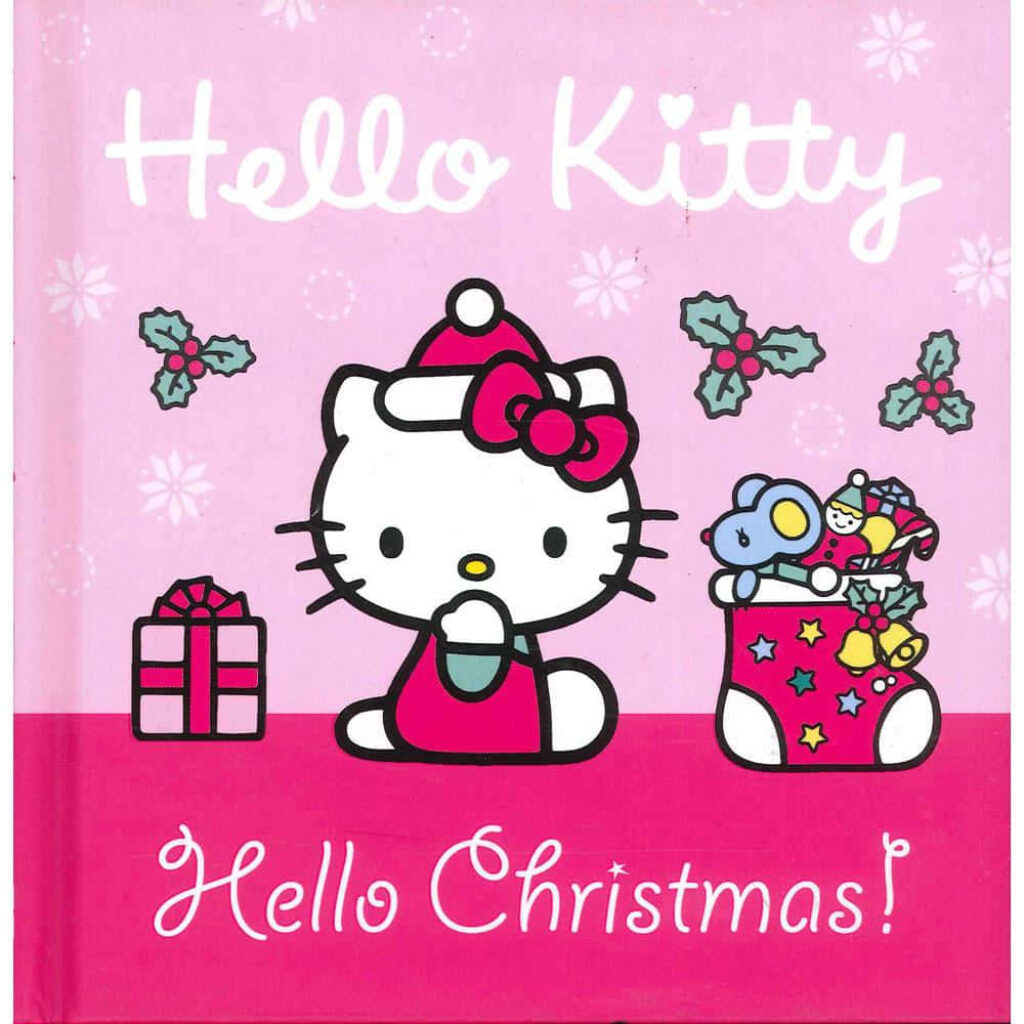 Festive Hello Kitty Christmas Wallpaper with Holiday Decorations