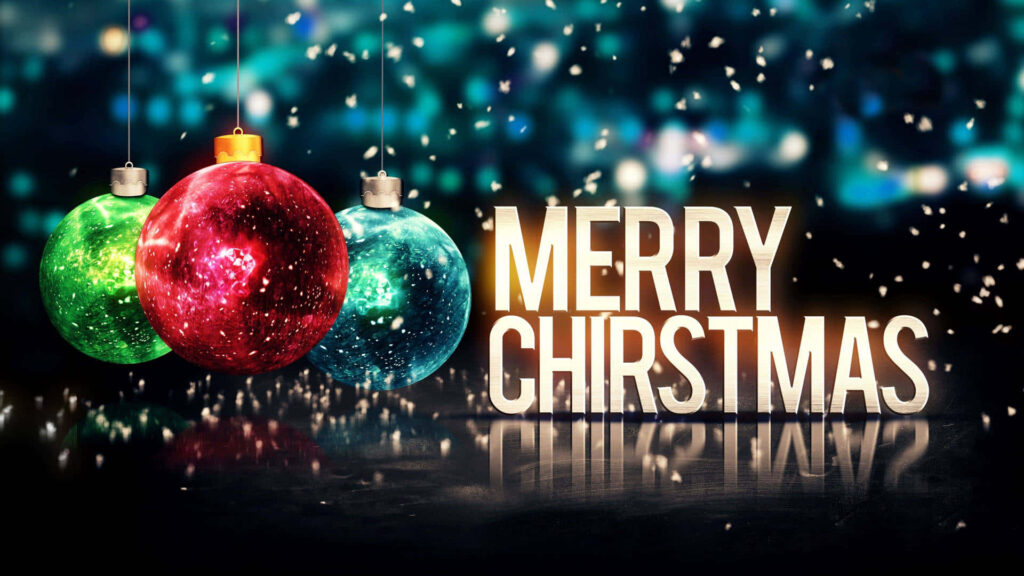 Vibrant High-Resolution Christmas Wallpaper: Festive Ornaments & Cheer