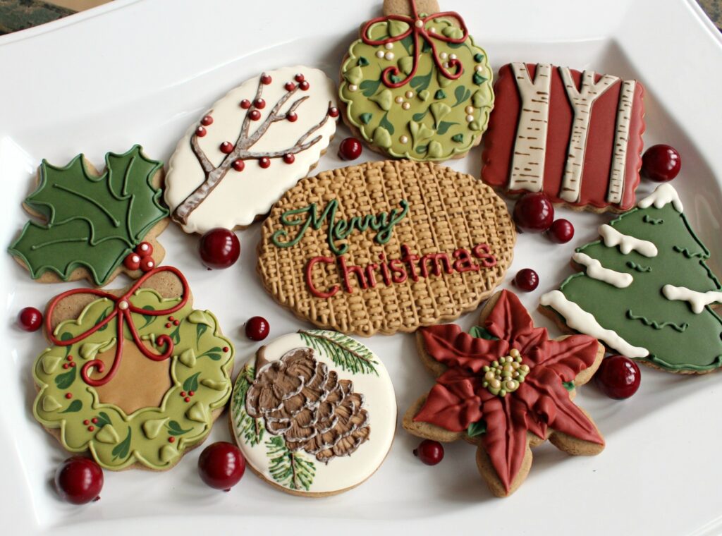 Festive Holiday Wallpaper: Beautifully Decorated Cookie Designs
