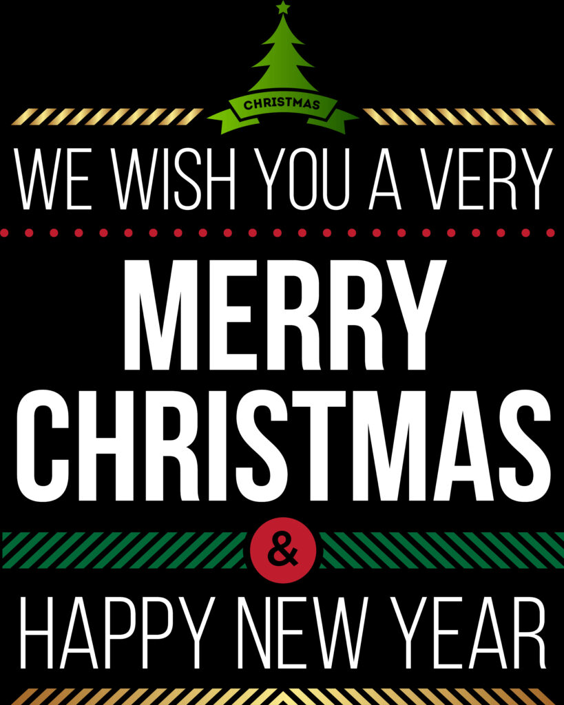 Festive Holiday Wallpaper: Merry Christmas & Happy New Year Design