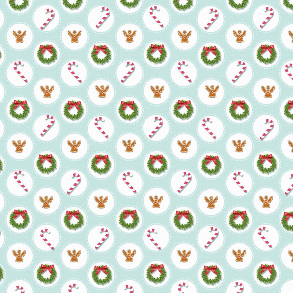 Festive Holiday Wallpaper: Gingerbread, Candy Canes & Wreaths