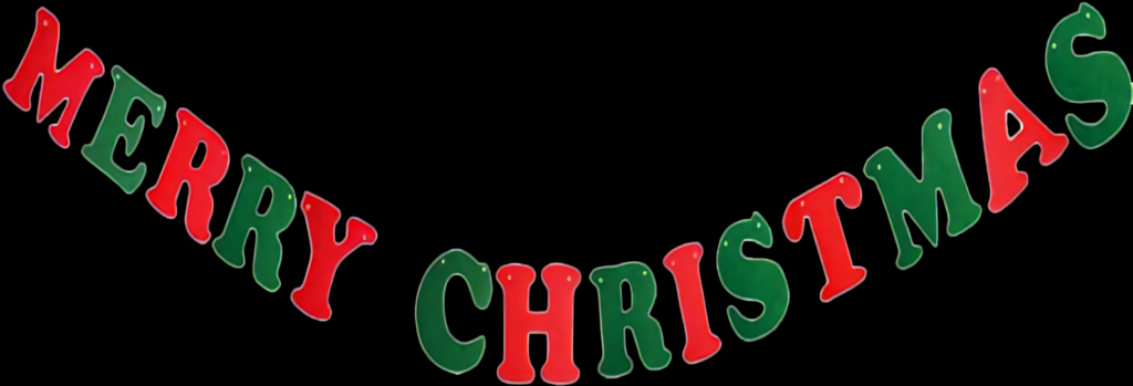 Vibrant Merry Christmas Banner in Red & Green for Holiday Decor Wallpaper