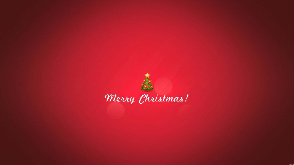 Elegant Merry Christmas Wallpaper with Festive Decorated Tree