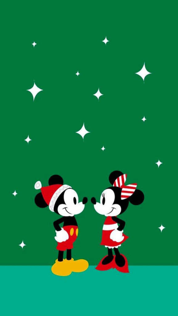 Festive Mickey & Minnie Mouse Christmas Wallpaper - Holiday Spirit