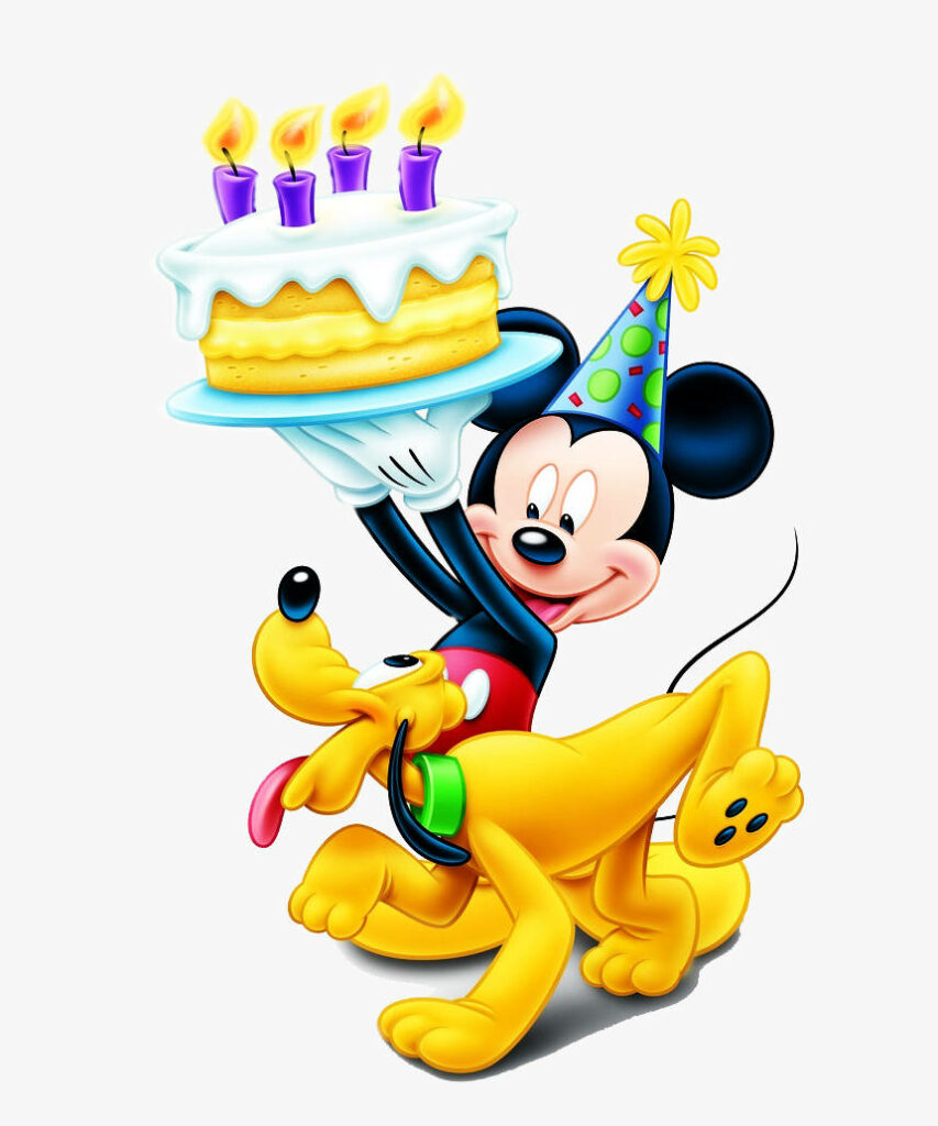 Cheerful Mickey & Goofy Birthday Wallpaper: Celebrate in Style!