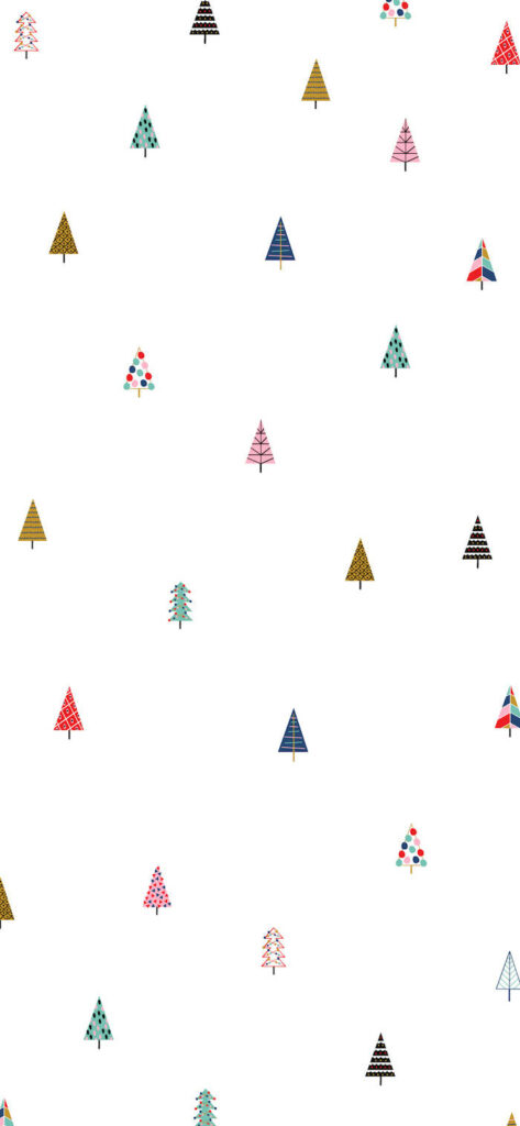 Festive Minimalist Tree Wallpaper for a Cheerful iPhone Background