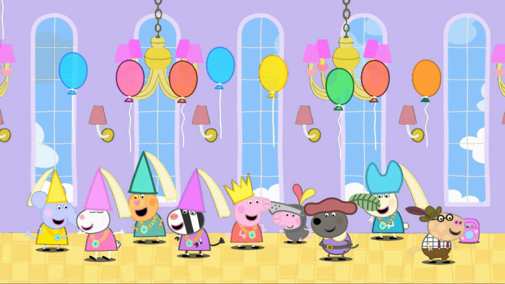 Festive Peppa Pig Wallpaper: Birthday Party Fun for Tablets