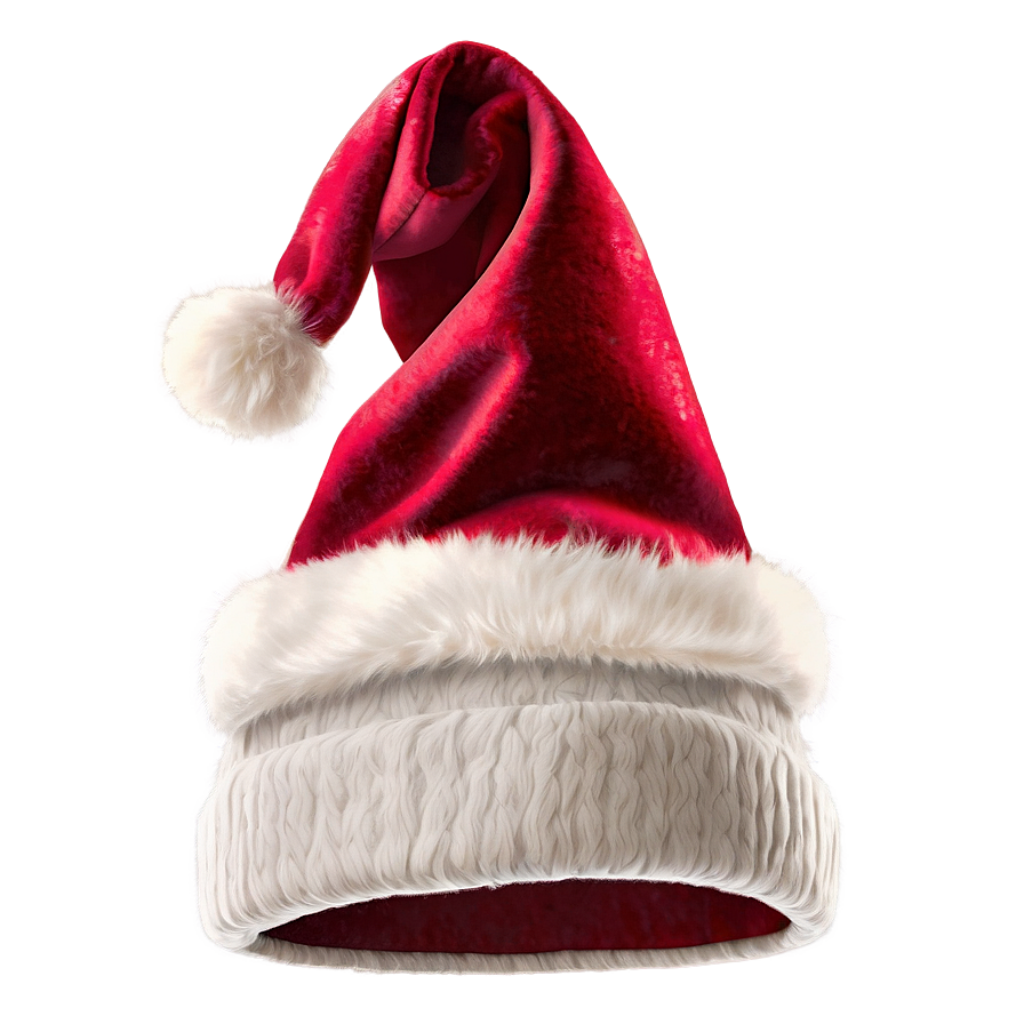Cozy Red Christmas Hat with Fluffy Trim on Warm Background Wallpaper
