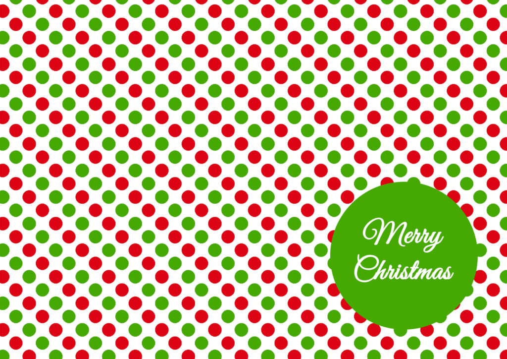 Cheerful Red & Green Polka Dot Christmas Wallpaper for Desktop