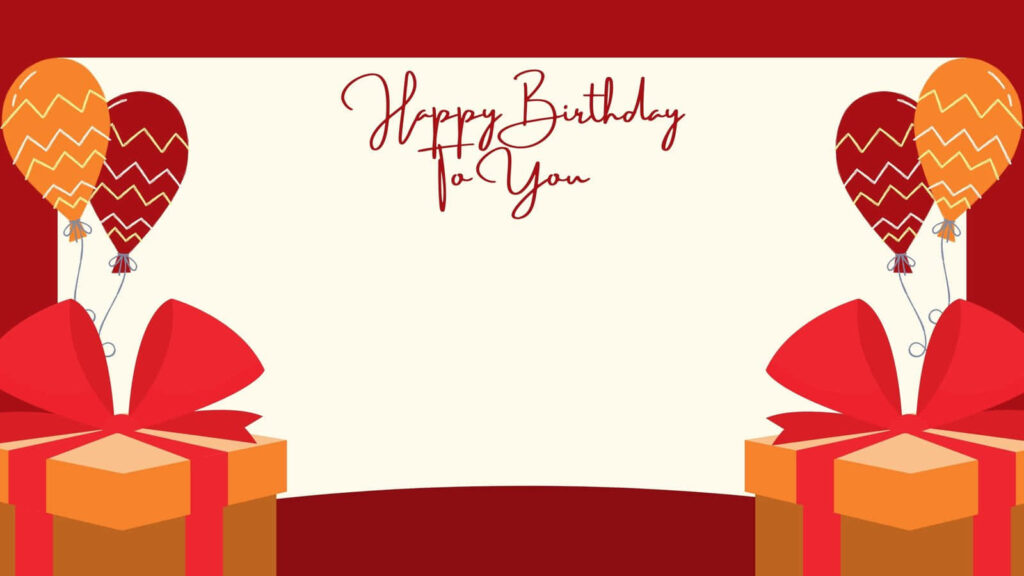 Vibrant Birthday Wallpaper: Festive Gifts & Balloons Design