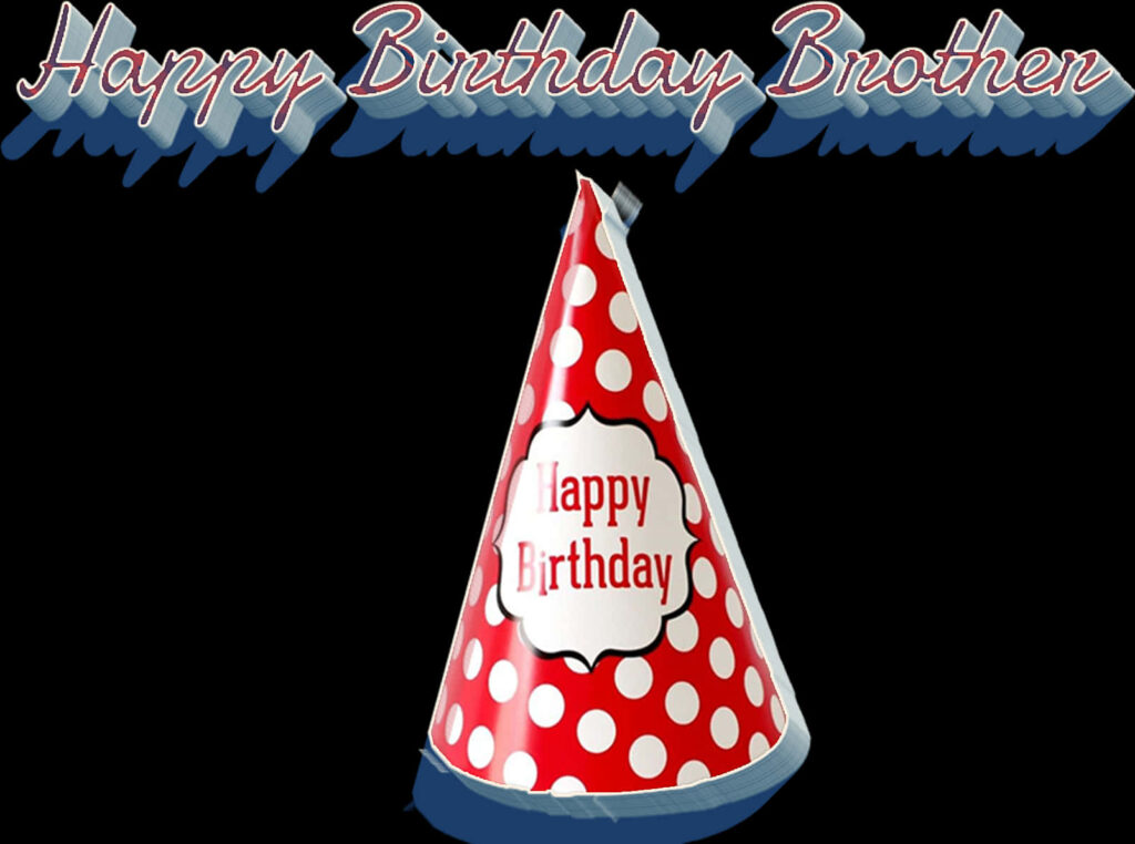 Festive Red Polka Dot Birthday Hat for Brother's Celebration Wallpaper