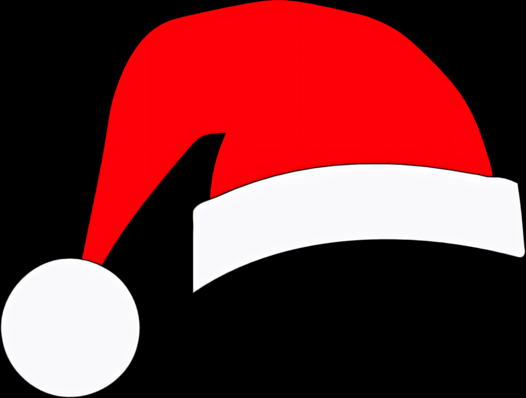Festive Classic Red Santa Hat Graphic for Holiday Decor Wallpaper