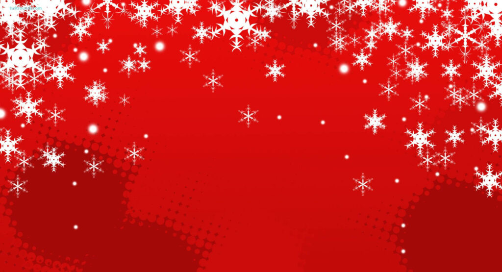 Festive Red Snowflake Wallpaper for Cheerful Christmas Decor