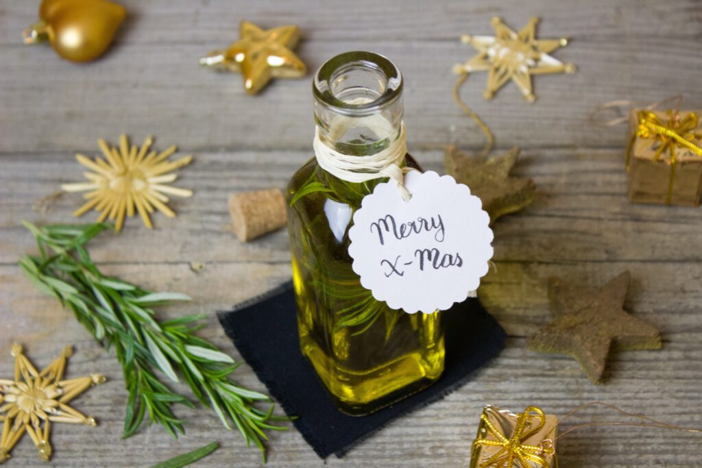Festive Rosemary and Olive Oil Christmas Wallpaper Decor