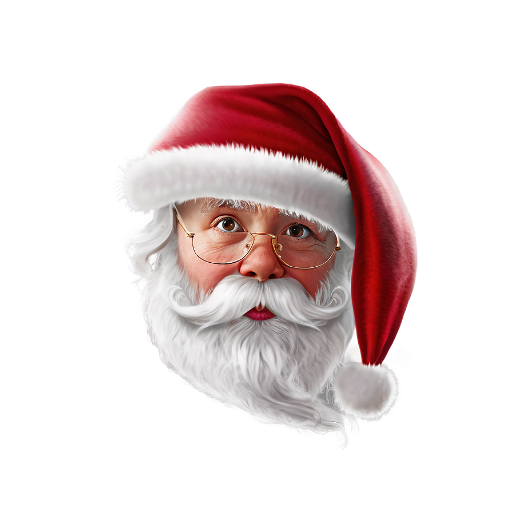 Festive Santa Claus Wallpaper: Classic Cheerful Design
