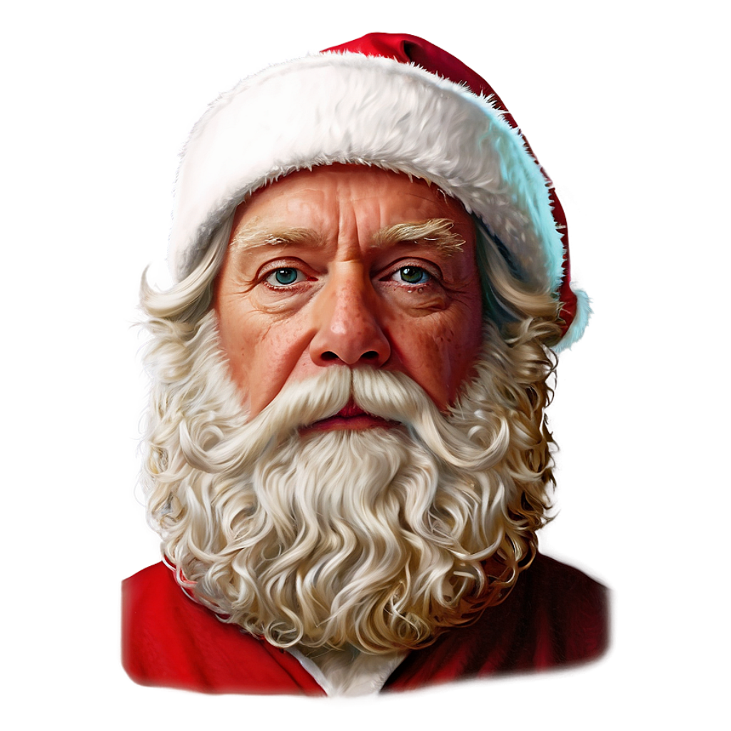 Festive Santa Claus Wallpaper with Classic Beard and Red Hat