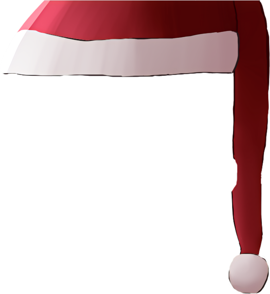 Festive Santa Hat Wallpaper: Classic Red & White Holiday Design