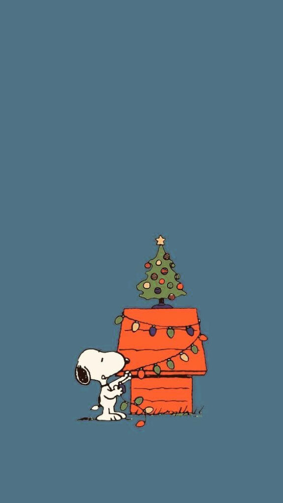 Festive Snoopy Wallpaper: Christmas Lights & Holiday Cheer