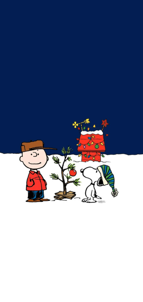 Cheerful Snoopy Holiday Wallpaper with Festive Decorations