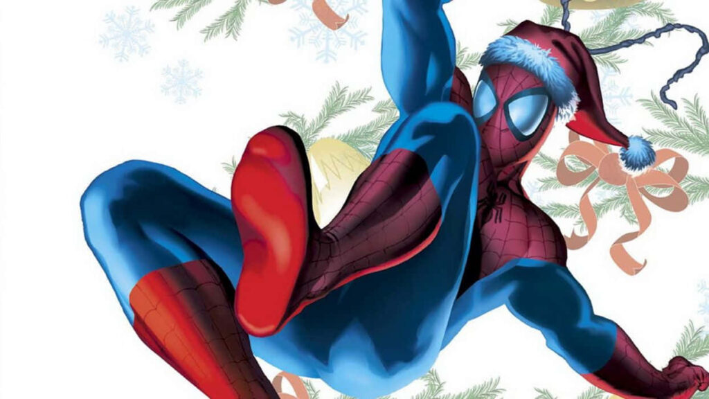 Spider-Man Santa Hat Wallpaper: Festive Holiday Cheer & Excitement