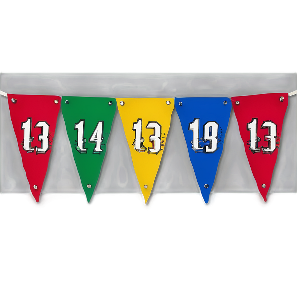 Vibrant Pennant Banner Wallpaper for Sporty Football Birthday Party